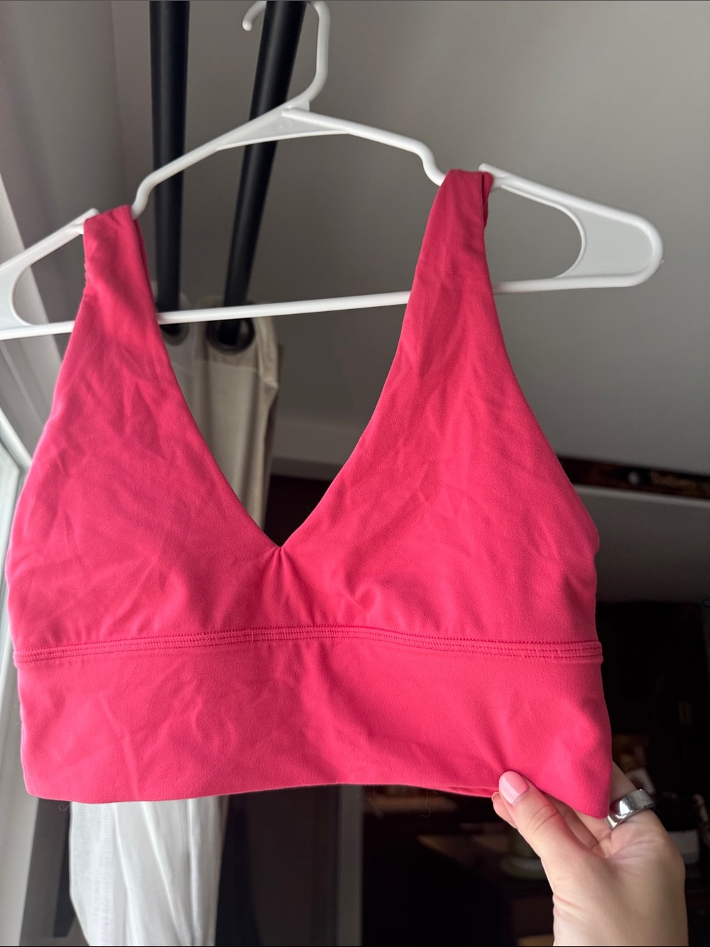 lululemon athletica Hot Pink V‑Neck Sports Bra